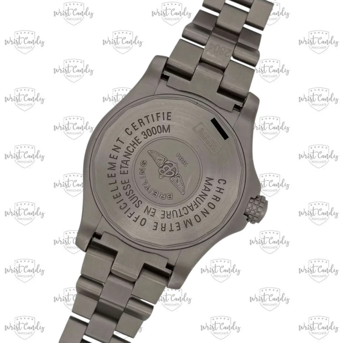 Breitling Avenger Seawolf titanium — achterkant