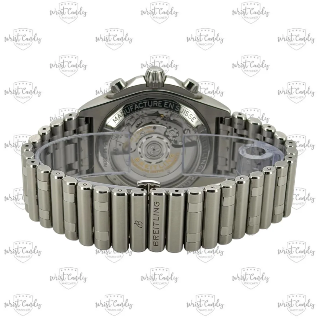 Breitling Chronomat B01 42 green dial — achterkant