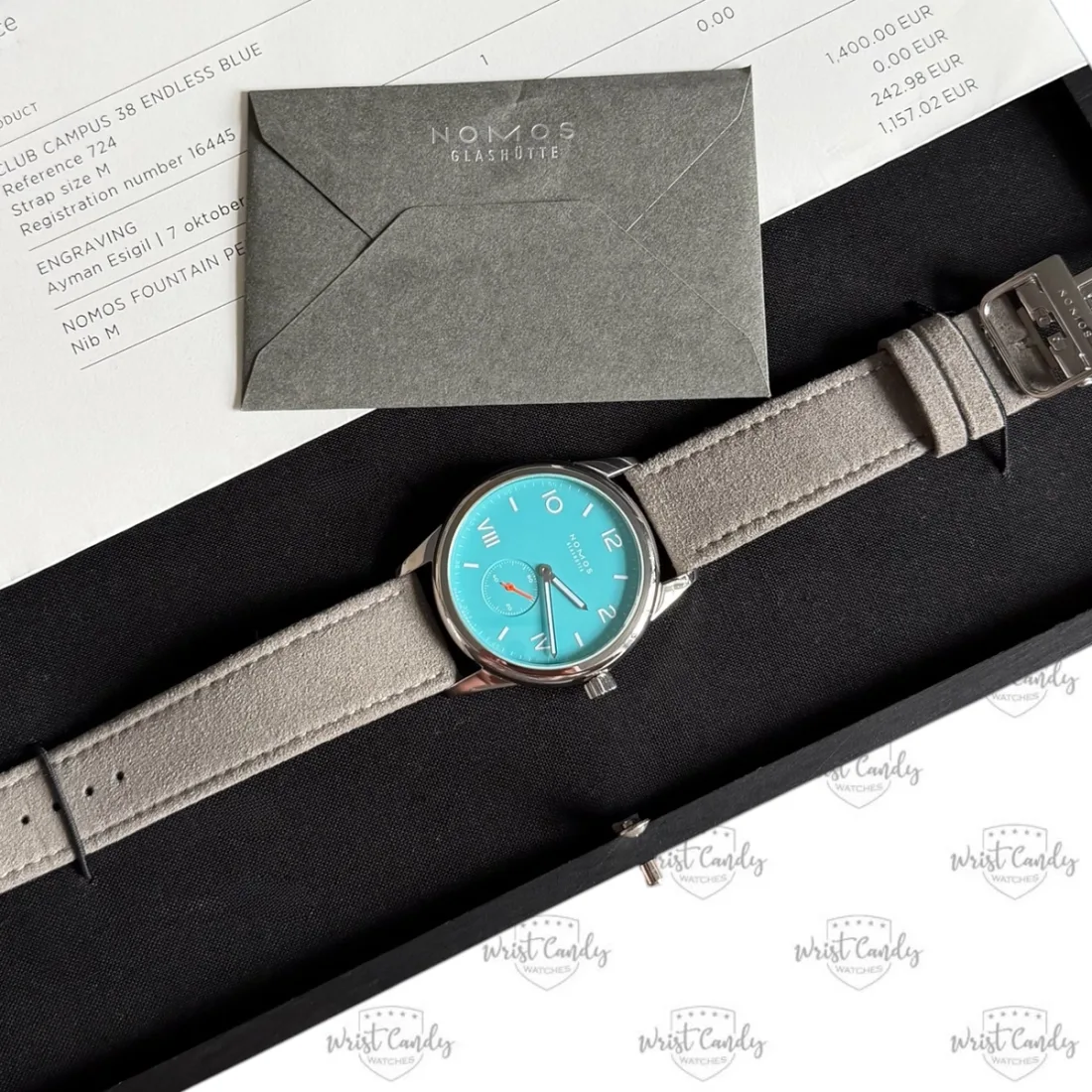 Nomos Club Campus 38 Endless Blue — detail 8