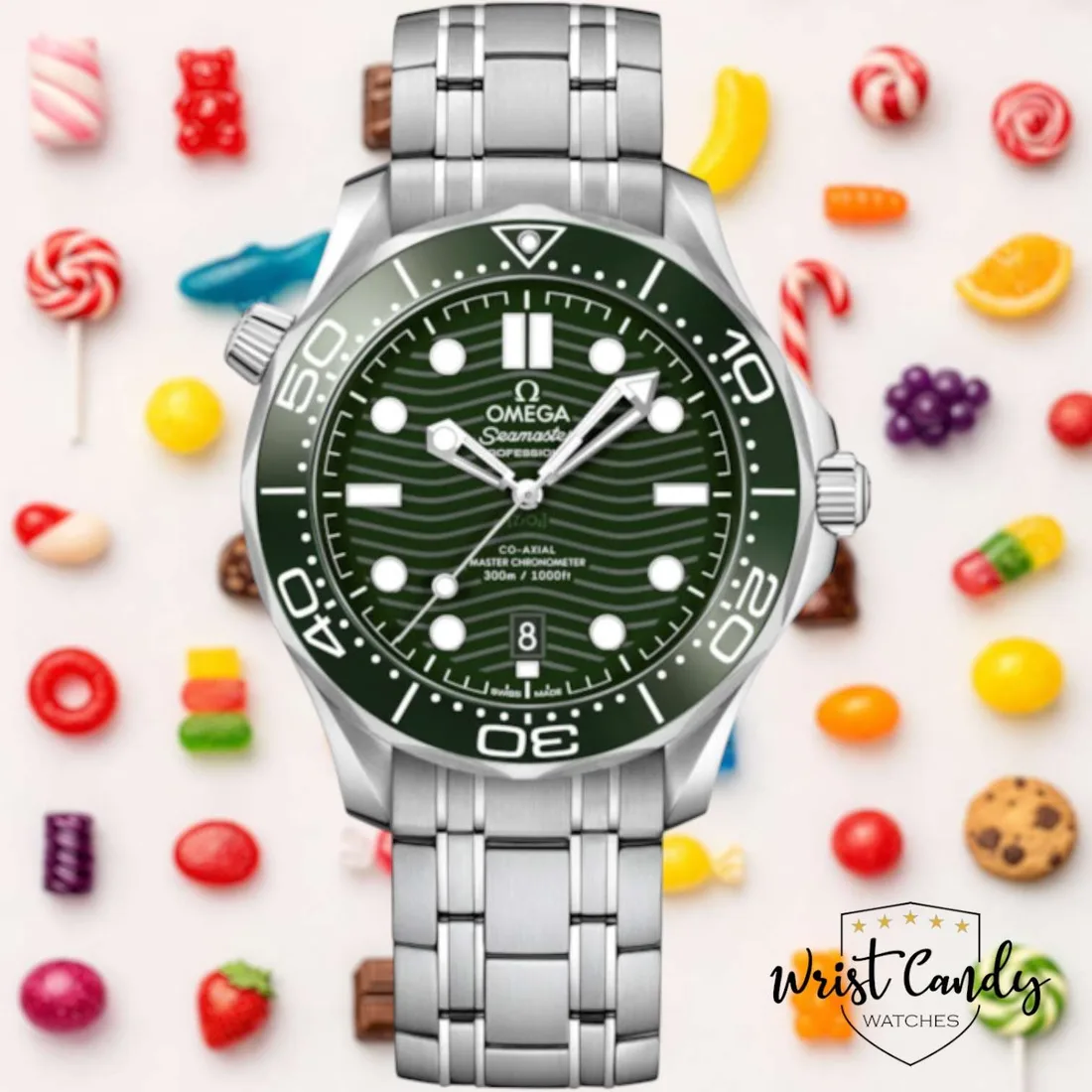 Omega Seamaster Diver 300M green dial — Duikhorloges