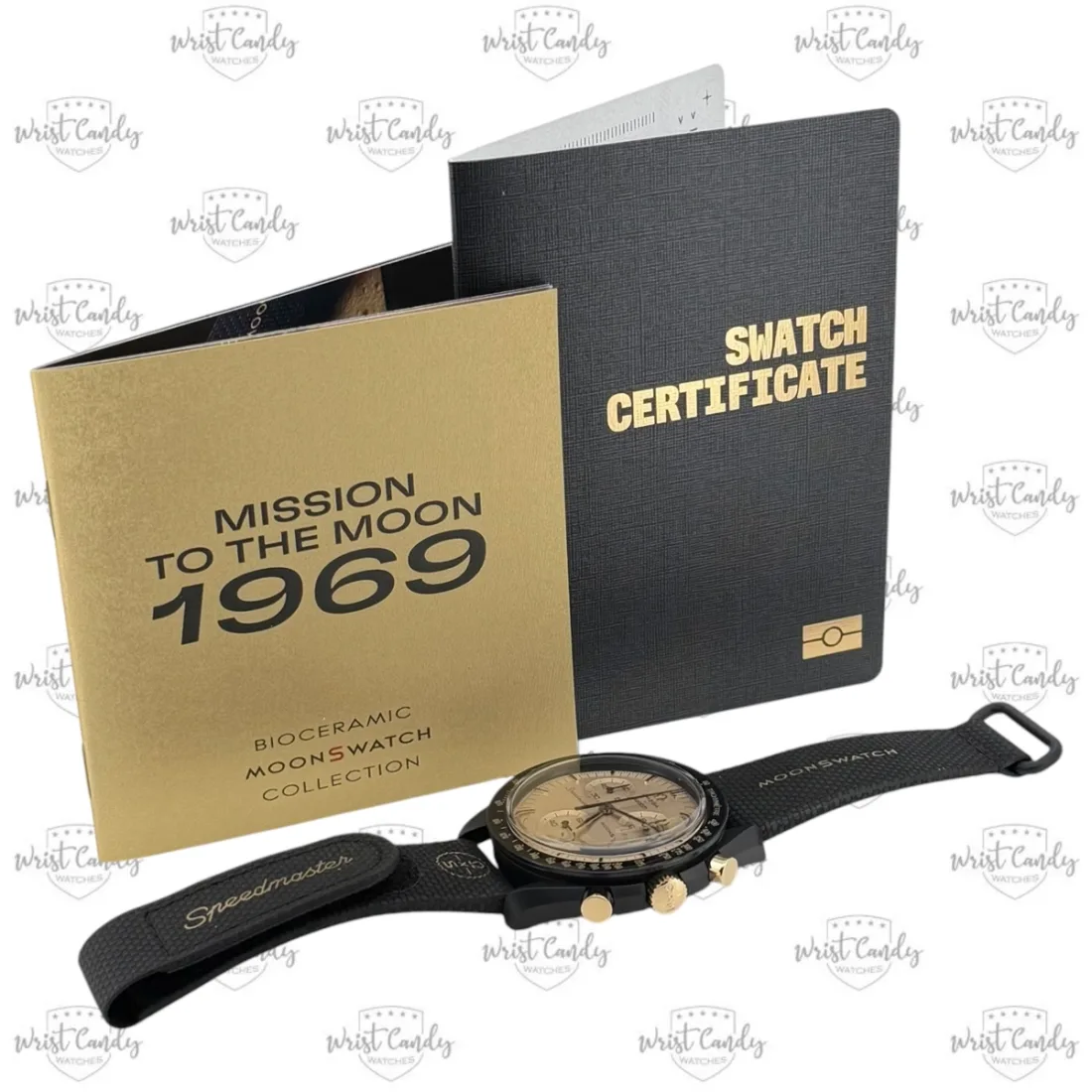 Omega x Swatch Moonswatch Mission to the Moon 1969 — zijkant