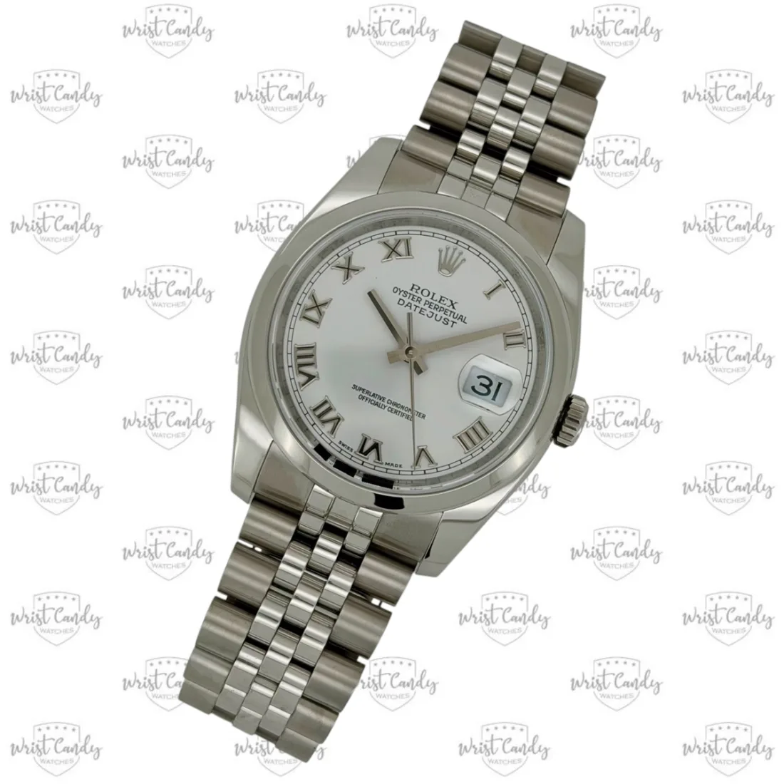 Rolex Datejust 36 white roman 116200 — sluiting