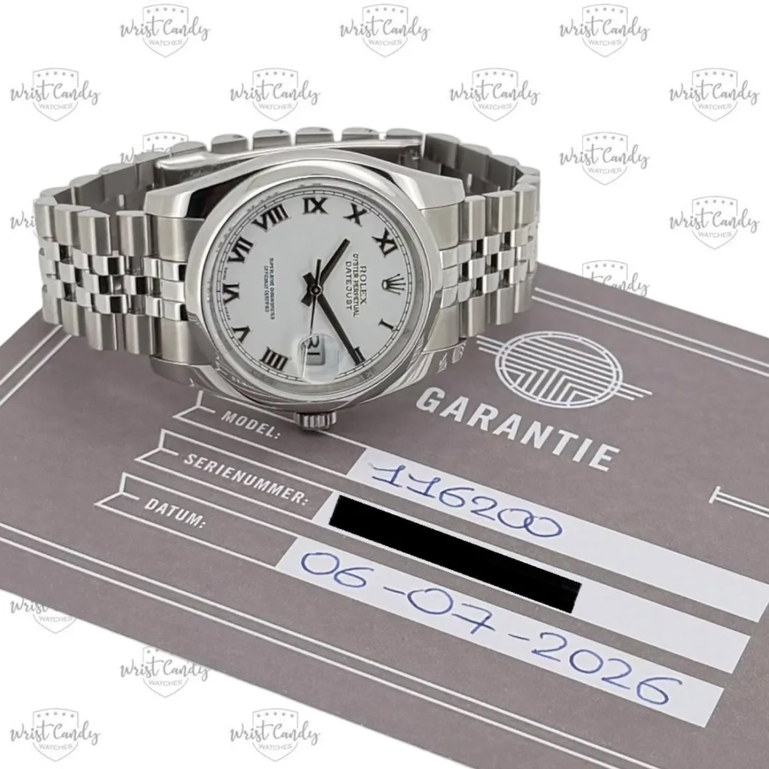Rolex Datejust 36 white roman 116200 — detail 7