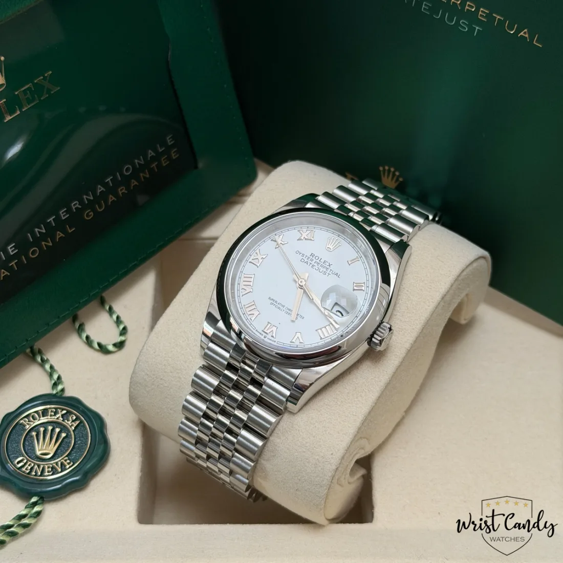 Rolex Datejust 36 white roman 116200 — detail 8