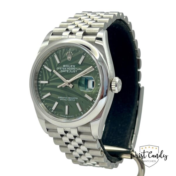 ROLEX DATEJUST 36 PALM MOTIVE (DISCONTINUED) • 08-2023 • ALS NIEUW - Afbeelding 2